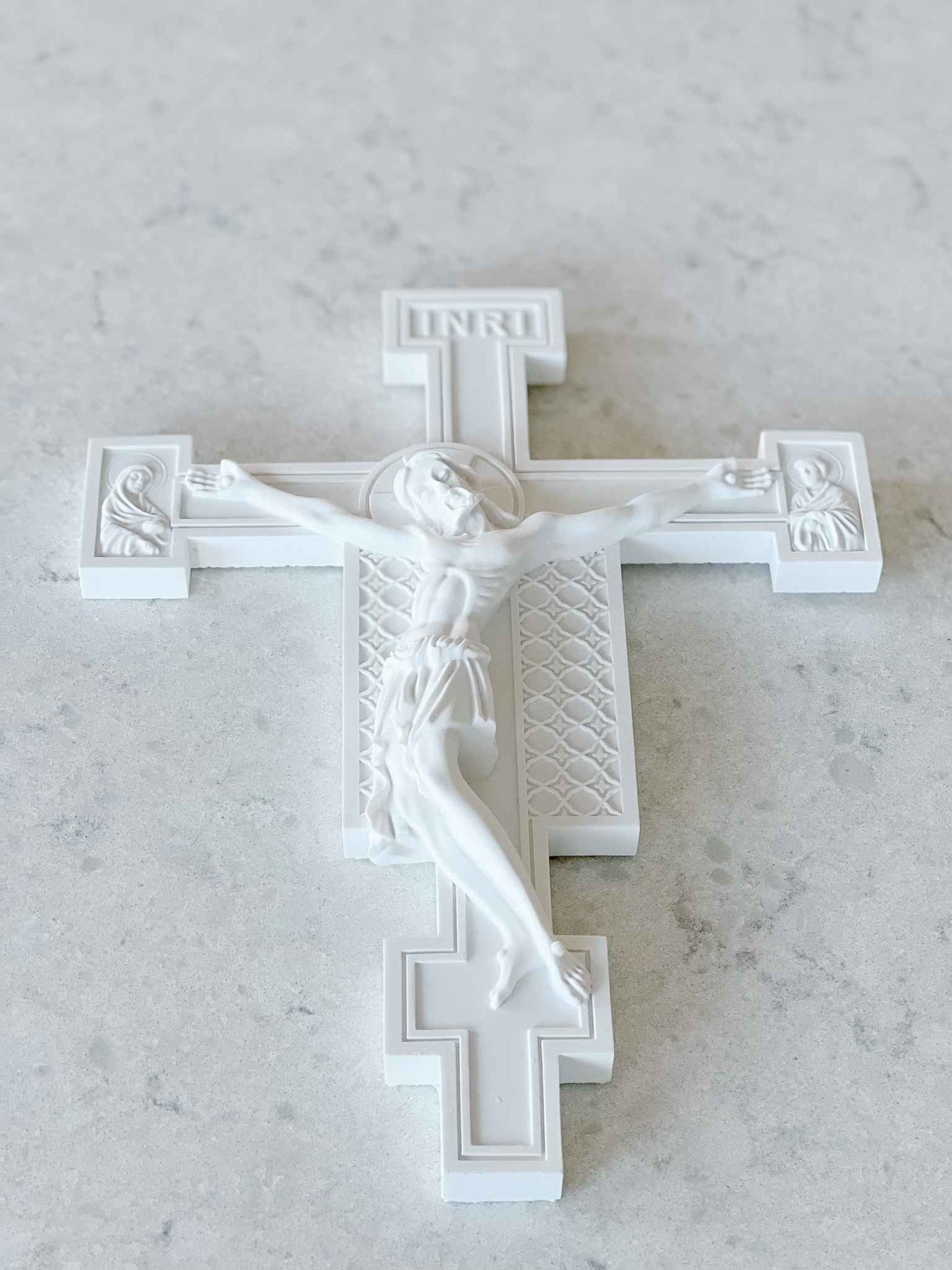 White Florentine Crucifix