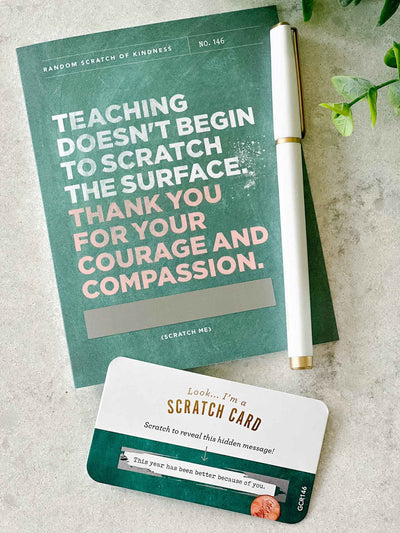 Scratch the Surface Teacher - Scratch Off Card
