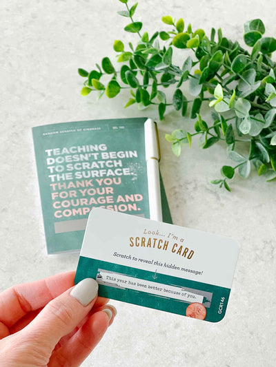 Scratch the Surface Teacher - Scratch Off Card