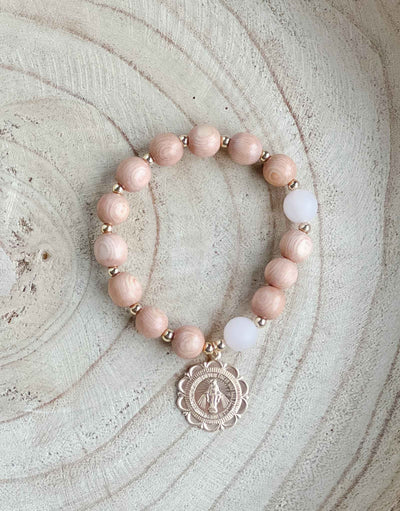 Rose Quartz Rosary Bracelet