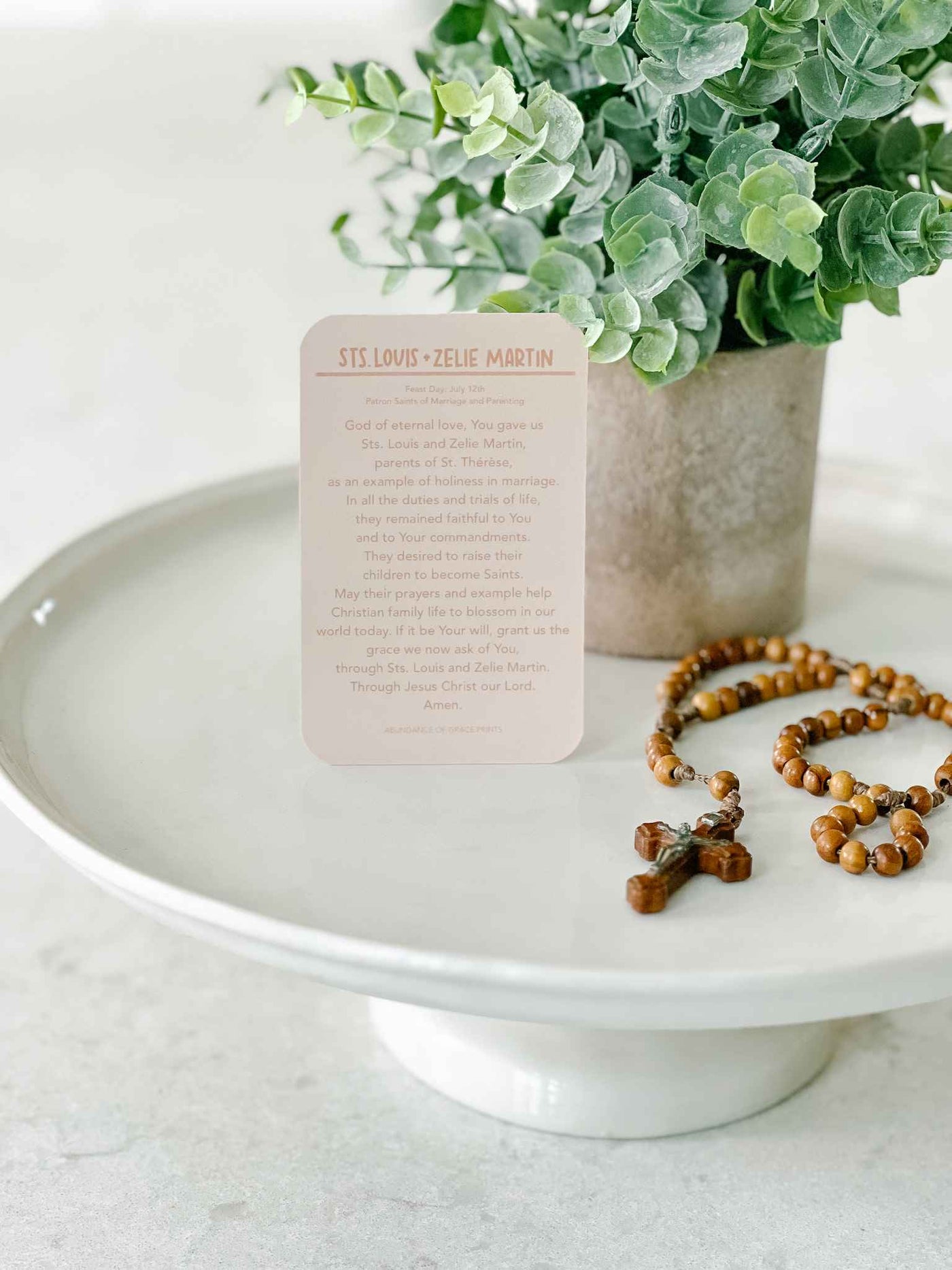 Sts. Louis and Zelie Martin - Prayer Card