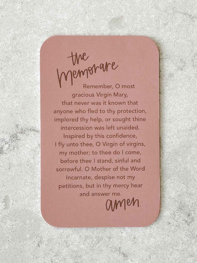 The Memorare - Prayer Card