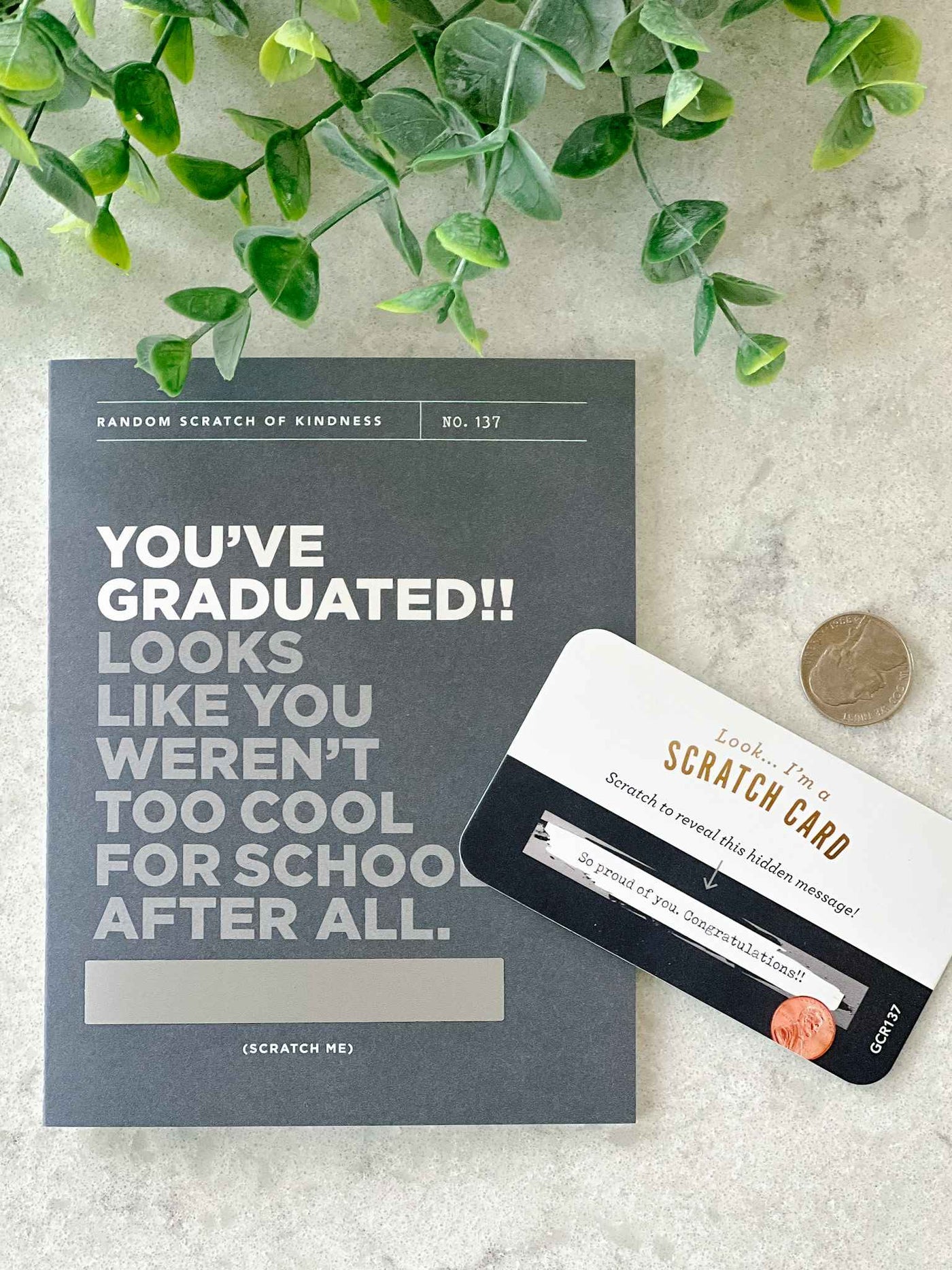 Too Cool For School Graduate - Scratch Off Card