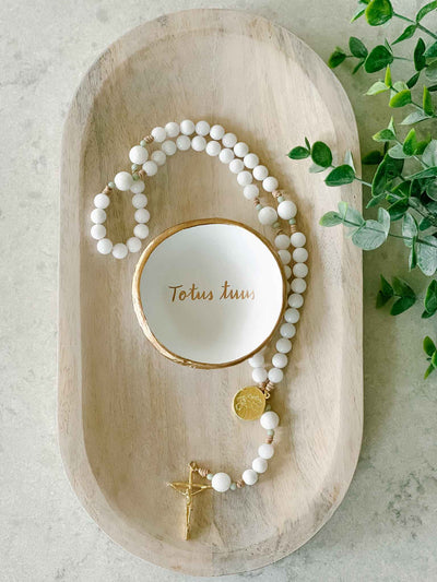 Totus Tuus Rosary Dish