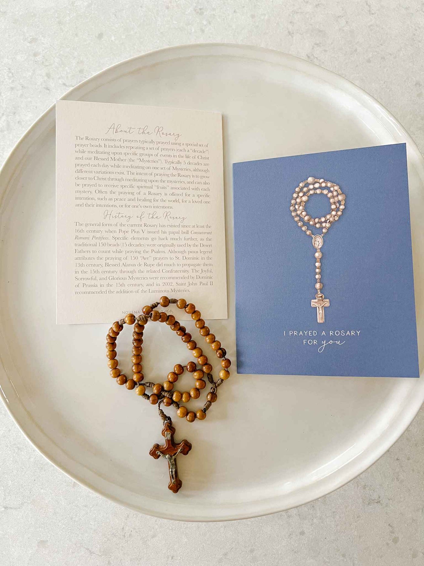 I Prayed a Rosary for You Card - Set of 4