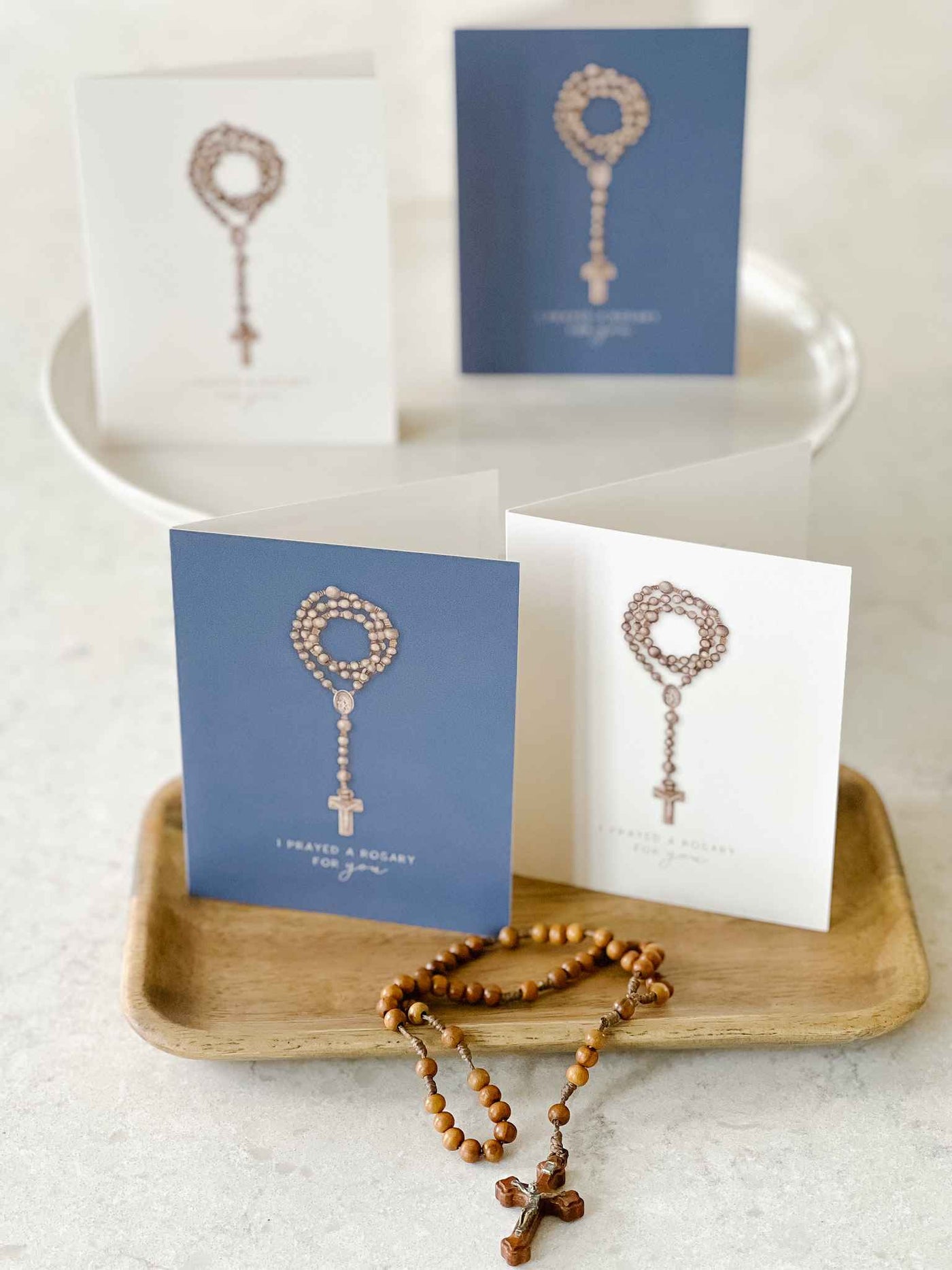 I Prayed a Rosary for You Card - Set of 4