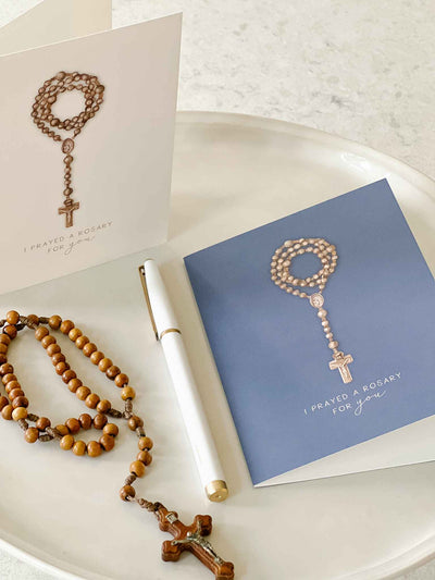 I Prayed a Rosary for You Card - Set of 4