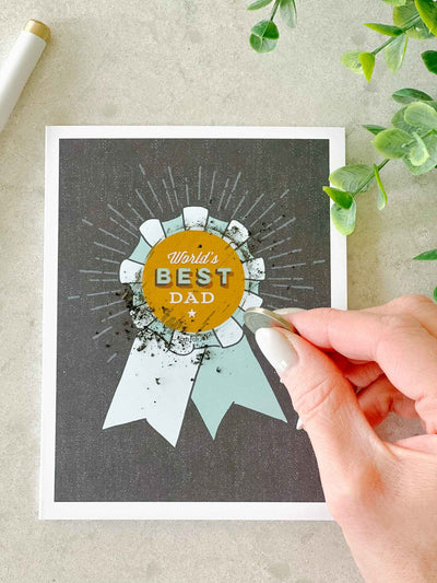 Worlds Best Dad - Scratch off Father's Day Card