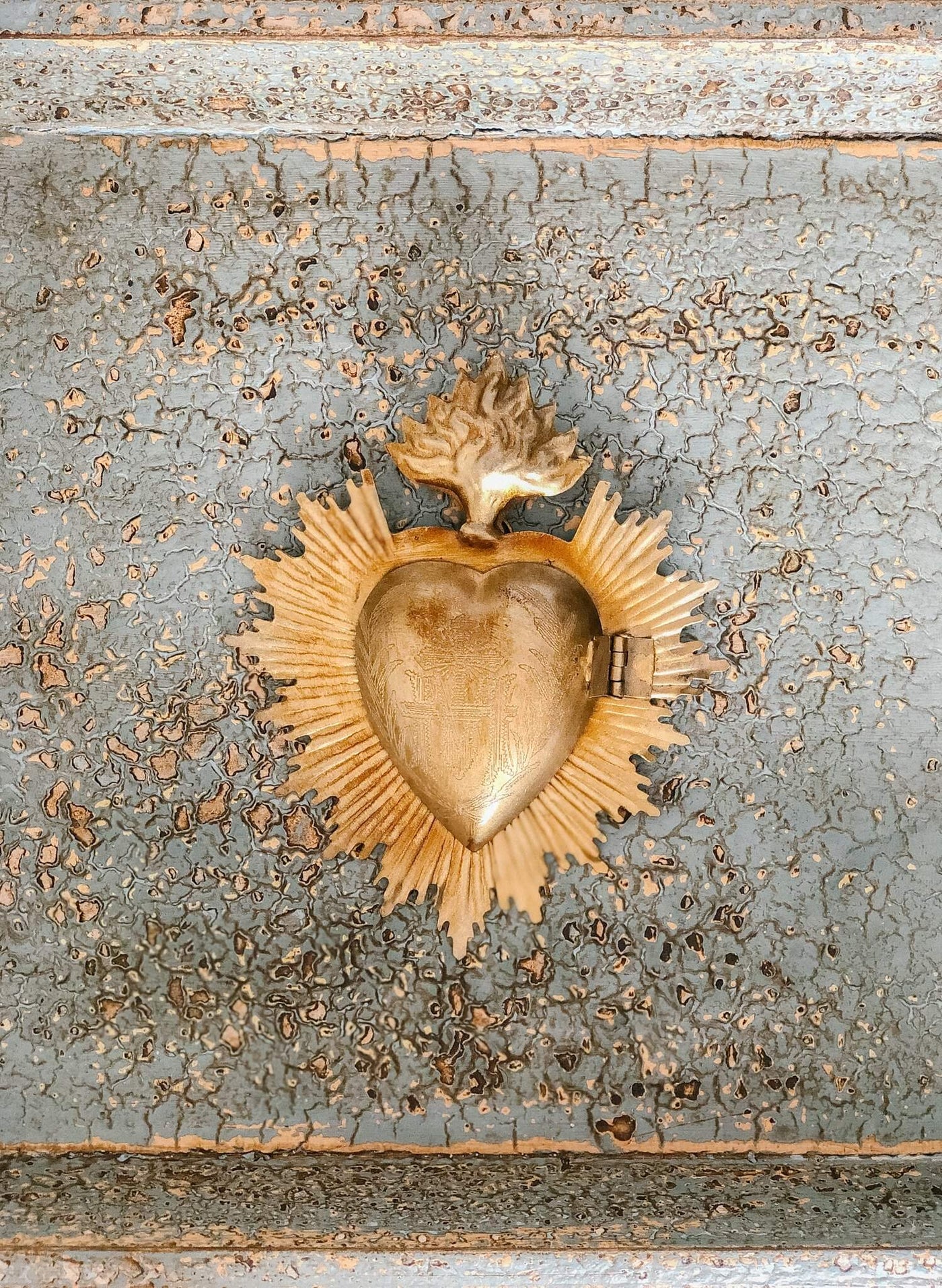 Vintage Sacred Heart Medallion